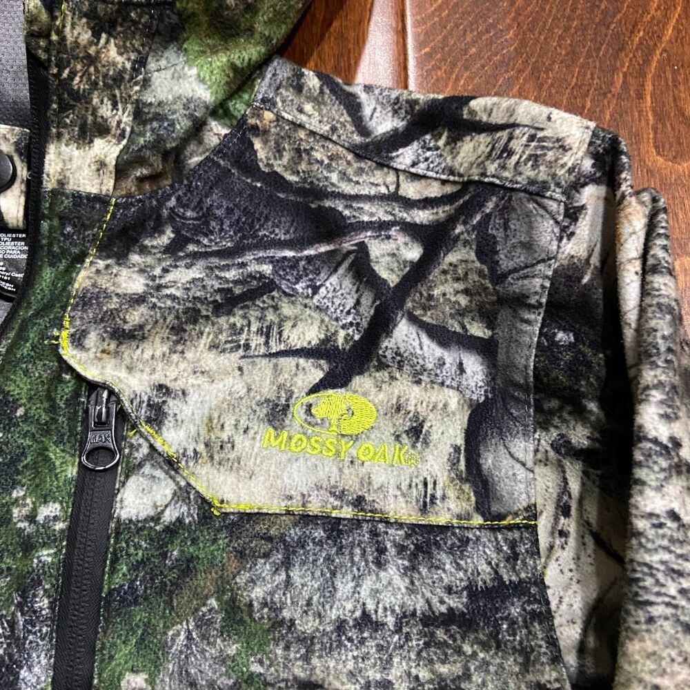 Mossy Oak Scent Factor Castlerock Camo Full Zip Hooded Jacket Youth Boys Size XL - Picture 3 of 10